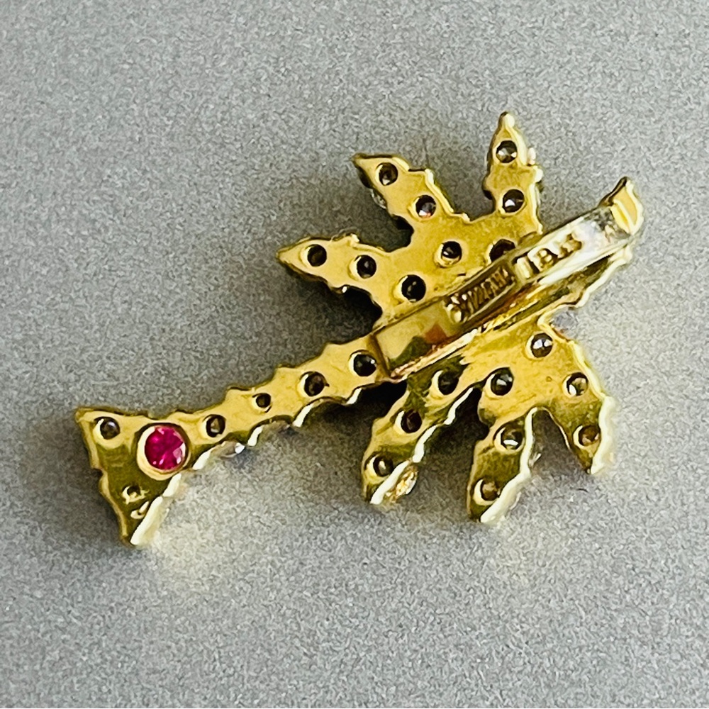 🎉Sold🎉 Roberto Coin 18K Yellow Gold Diamond Palm Tree Pendant Necklace - Picture 2 of 6